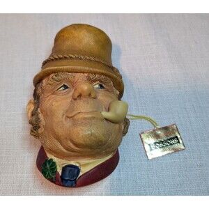 Vintage Bossons Chalkware Head 1969 PADDY Wall Hanging Sculpture England